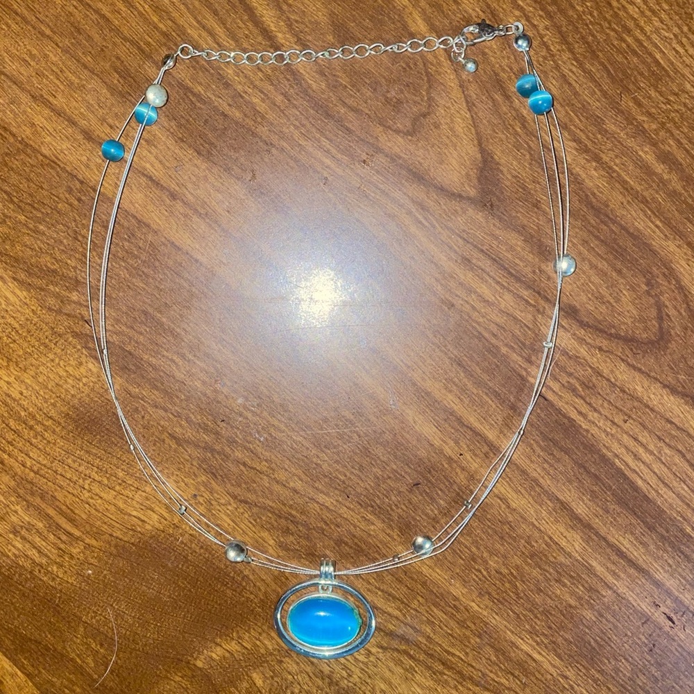 Blue stone necklace